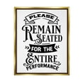 thumbnail image 2 of Stupell Industries Please Remain Seated Humorous Vintage Bathroom Saying Graphic Art Metallic Gold Floating Framed Canvas Print Wall Art, Design by Lettered and Lined, 2 of 5