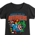 thumbnail image 3 of Marvel The Avengers - American Tour - Toddler And Youth Girls Fitted Short Sleeve Graphic T-Shirt, 3 of 5