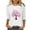 White, variant on Womens 3/4 Sleeve Crew Neck Breast Cancer Awareness Shirts Pink Ribbon Graphics Pullover Tops for Breast Cancer Gifts