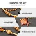 thumbnail image 6 of Jiyike 2pcs Wooden Bead Fish Necklace Retro Bead Necklace Premium Smooth Bead Necklace, 6 of 8