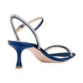 thumbnail image 4 of XYD Women Shiny Rhinestone Studded Mid Heels Open Square Toe Ankle Strap Sandals Fashion Party Prom Bridal Shoes Size 11 Navy, 4 of 4