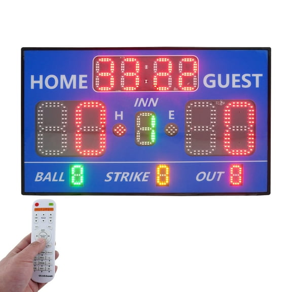Scoreboard for Baseball Games, Portable Electronic Digital Scoreboard, LED Scoreboard Blue