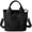 Black, variant on Small Tote Bag with Zipper Canvas Multiple Pockets Crossbody Bag Stylish Shoulder Bag Casual Satchel Hobo Bag Top Handle Messenger Bag