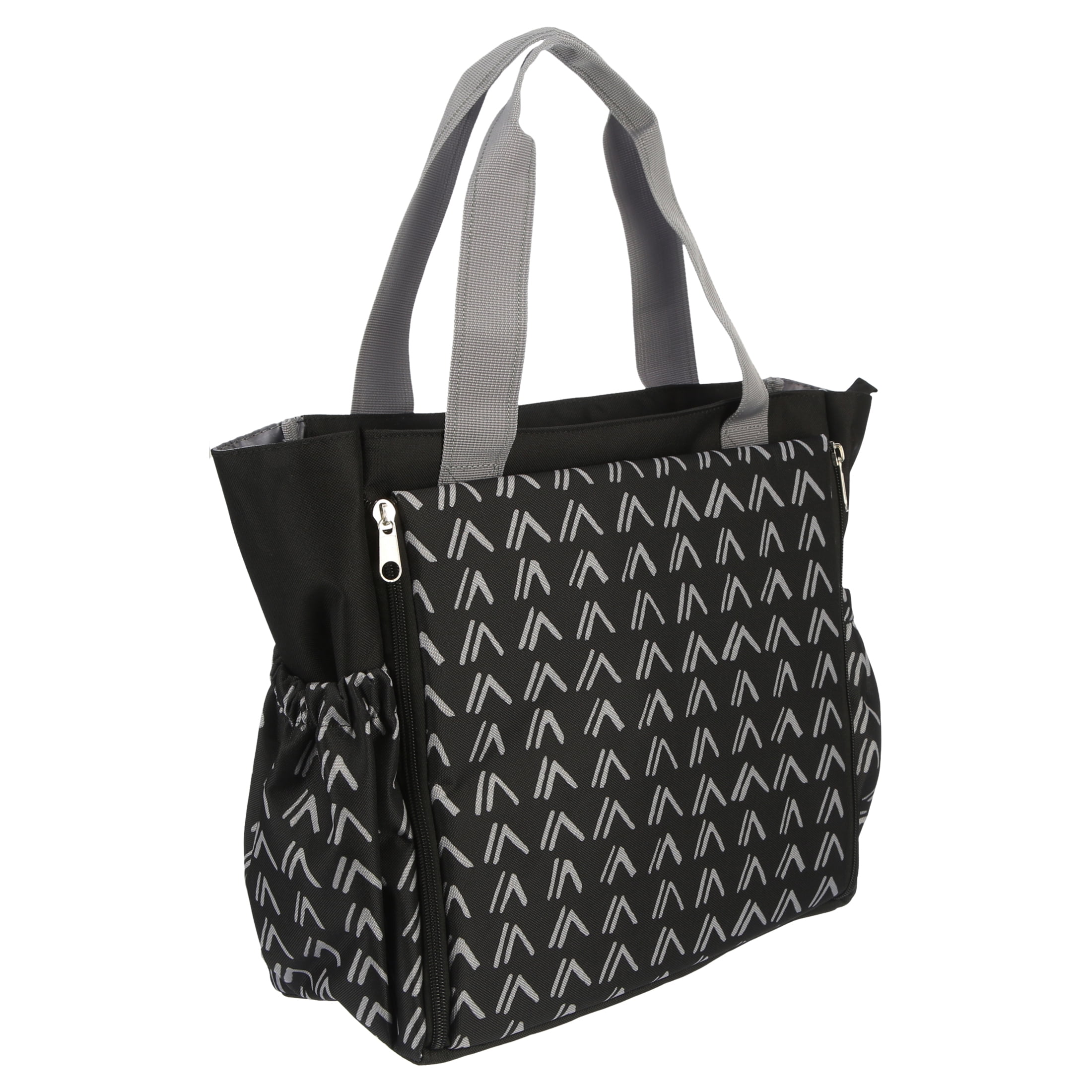 iPack Baby 13" Drop Front Diaper Bag Tote, Arrow Print | Gray
