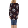thumbnail image 2 of HOWCOME Fall Long Sleeve Side Split Casual Loose Tunic Womens Blouses, 2 of 3