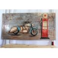 thumbnail image 5 of Nifao Vintage Motorcycle and Gas Pump on Metal with 3D Effect – Metal Wall Art, Wall Art, 79"L x 2"W x 40"H, 5 of 13