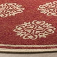 thumbnail image 3 of SAFAVIEH Outdoor LND181Q Linden Collection Red / Creme Rug, 3 of 7