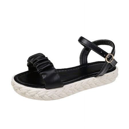 

IELGY round toe flat shoes women hollow breathable comfortable casual fashion belt