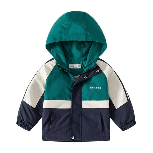 Generic 2 12y Boys Autumn Spring Waterproof Hooded Jackets Windbreaker Casual Outerwear Warm Coat Outdoor Raincoats Lightweight Zipper Ski Jacket For