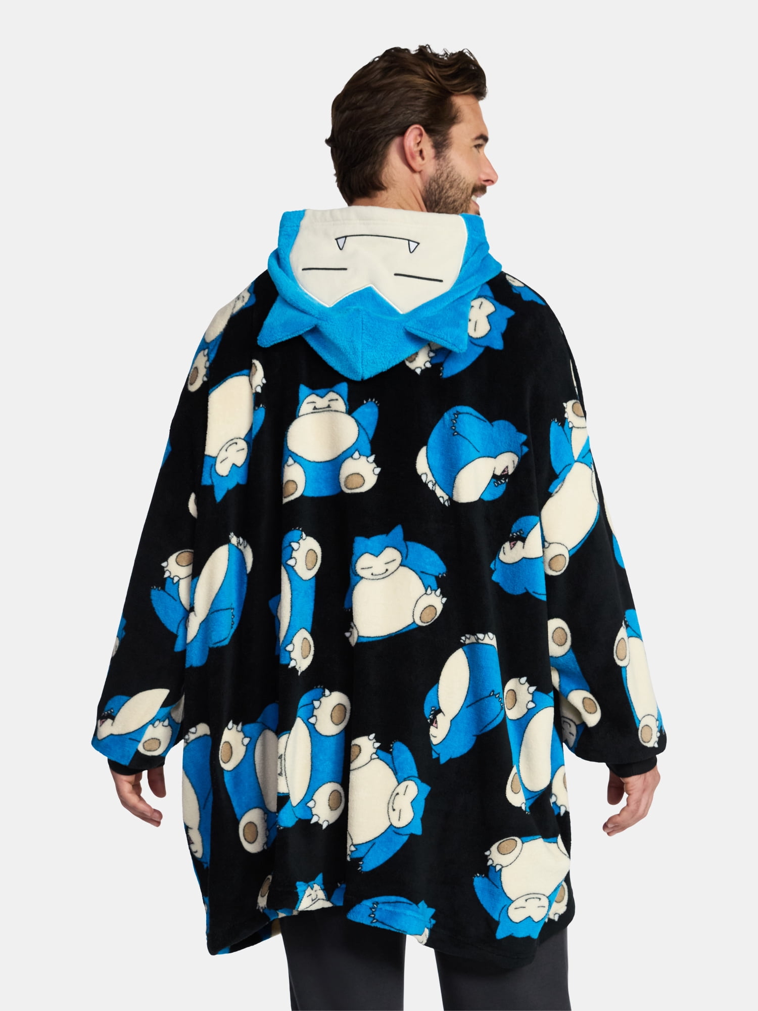 Pokemon Men's and Big Men's Oversized Graphic Hooded Sweatshirt, One Size Fits Most