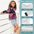 thumbnail image 5 of Xoenoiee Heart Leopard Paint Splatter Print Oversized Sweatshirt for Girls Teens, Crewneck Long Sleeve Side Slit Pullover, Cozy Comfy Fall Winter Top, 9-10 Years, 5 of 6
