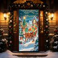 thumbnail image 6 of Yyuenw Christmas Door Tapestry Xmas Front Door Hanging Decor Holiday Party Cloth Door Curtain For Home Front Door Bedroom Wall Indoor Xmas, 6 of 9