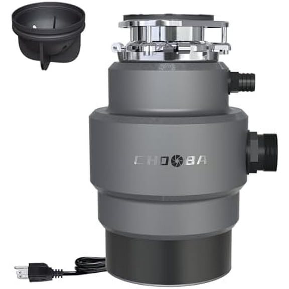 Garbage Disposal 3/4HP, Continuous Feed Food Waste Disposal, Garbage Disposal with Power Cord, Quiet Food Waste Grinder for Kitchen Sink, Gray$$Tools & Hardware Other
