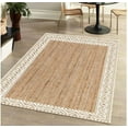 thumbnail image 4 of QUINCH Jute Rug Boho Tribal Print Border Handwoven Carpet for Living Room, 4 of 5