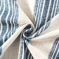 thumbnail image 6 of DriftAway Chris Vertical Striped Pattern Linen Textured Thermal Insulated Blackout Window Curtain Valance Rod Pocket 2 Layers Single, 52" x 14" Plus 2" Header, Jean Navy, 6 of 6