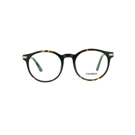 Premium Optical Quality Plastic Round Horn Rim Eyeglasses Frame Tortoise