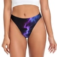 thumbnail image 1 of Balery Purple And Blue Nebula Tangas de Algodón para Mujer con Estampado – Ropa Interior Sexy, Transpirable, G-string-Medium, 1 of 6