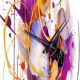 thumbnail image 5 of Designart "Ethereal Reflections Purple Orange Harmony" Abstract Shapes Oversized Wall Clock, 5 of 5