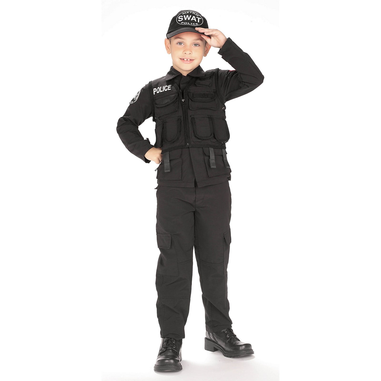 Childrens Riot Helmet SWAT and Police Fancy Dress Birthday Halloween Book Week 