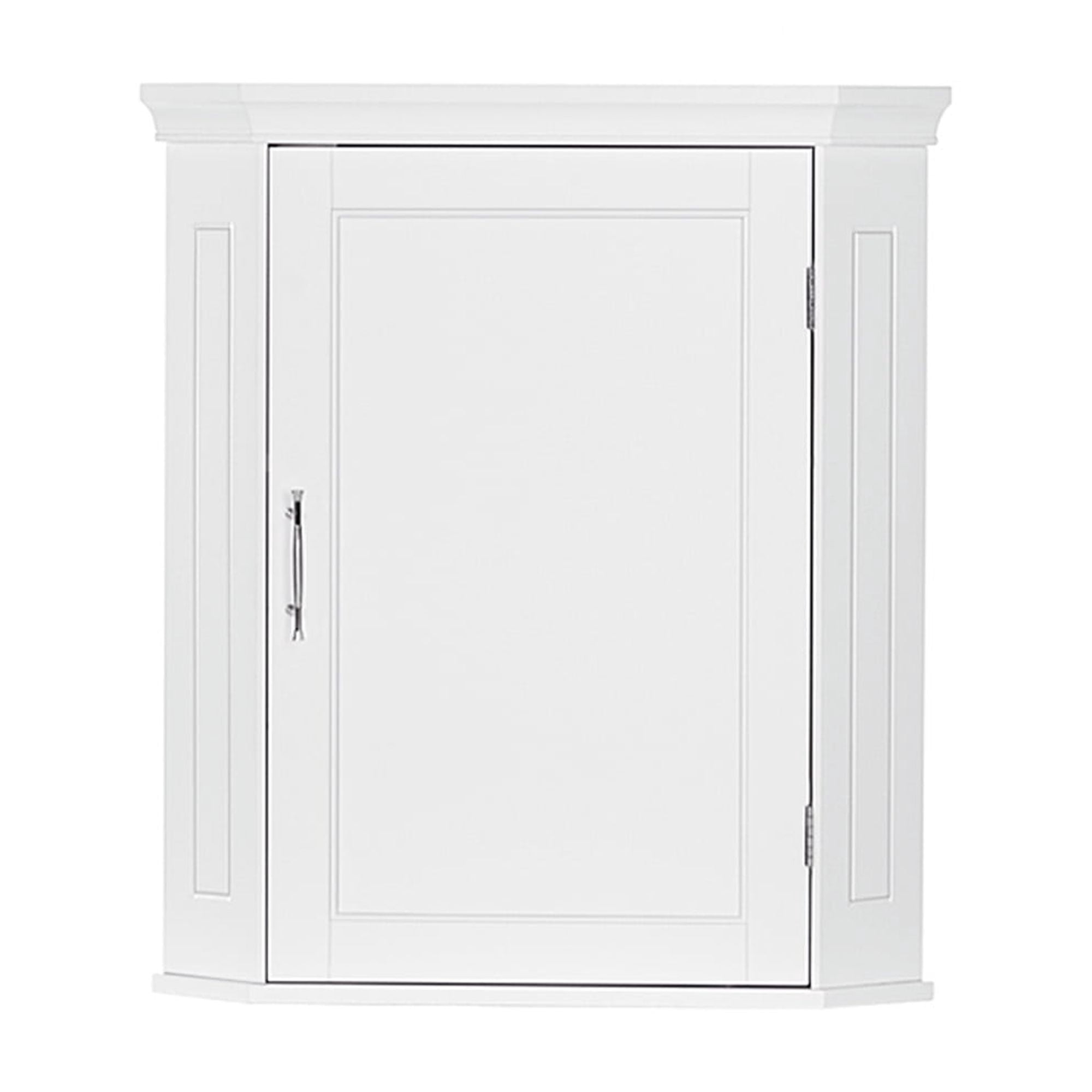 RiverRidge Somerset Corner Medicine Cabinet Wall Mount Bathroom Storage Organizer - White