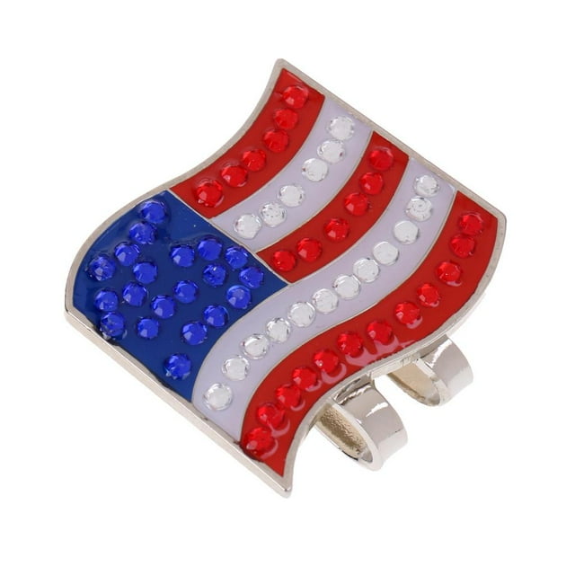 Assorted Patterns Golf Cap Clip With Detachable Golf Ball Marker - Portable And Lightweight - Great Golfer Gifts And Hat Decoration