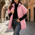thumbnail image 7 of Edvintorg Vest for Women Plus Size Stand Collar Puffer Waistcoat Solid Color Zip up Long Quilted Outerwear with Pocket Womens Fashion Pink S-3XL, 7 of 7