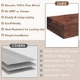 thumbnail image 3 of 60 inch Walnut Handcrafted Solid Mantel Shelf for Over Fireplace - Wall Mounted Floating Mantel Shelf with Invisible Brackets, 3 of 7