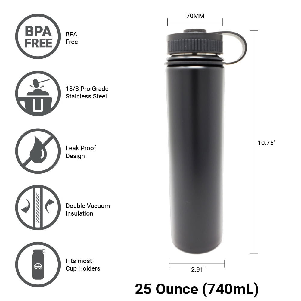 Bivo Duo 25oz Bottle Black