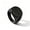 Black, variant on Blank Round Signet Ring for Men, Stainless Steel Plain Top Engravable Statement Finger Band, Unisex Classic Signet Jewelry