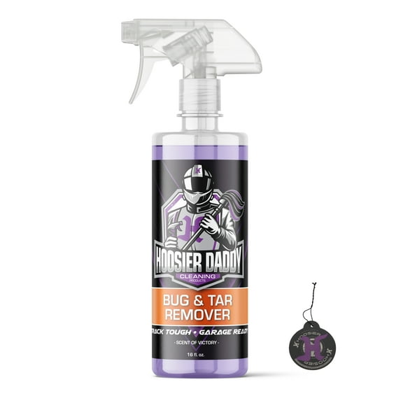 Hoosier Daddy 16oz Car Bug & Tar Remover - Fast-Acting Formula Dissolves Tough Bugs, Tar, & Sap - Easy Spray-On, Wipe-Off Solution for a Spotless Polished finish