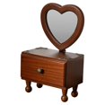 thumbnail image 2 of Espejo de sobremesa para baño, espejo de afeitar vintage de pie con caja de almacenamiento, tocador Corazón, 2 of 9