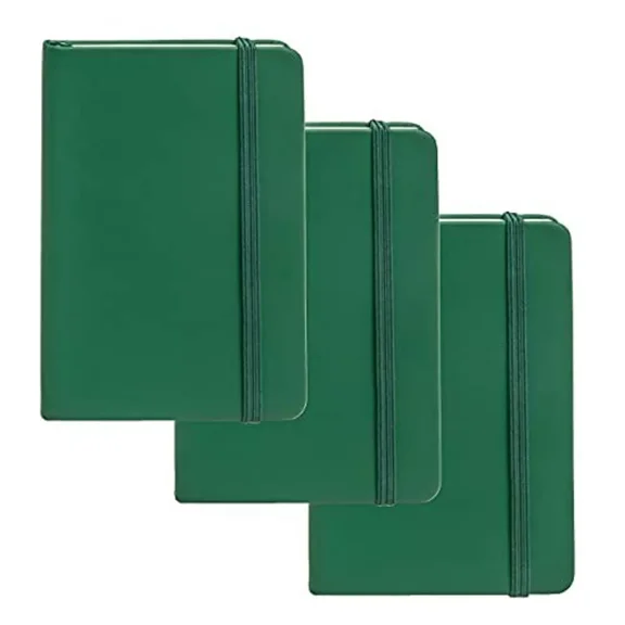 3 Pack A6 Pocket Size Mini Notebooks with Hardcover, 124 pages (3.7" x 5.7")