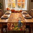 thumbnail image 5 of Antqov Fall Table Runner, 13x47" Maple Leaf Linen Thanksgiving Table Runner Autumn Table Cloth Fall Decorations for Home Kitchen Dining Room Supplies, 5 of 9