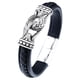 thumbnail image 1 of Pulsera Vikinga Negra Para Hombre, Pulsera Vintage De Cuero Pu, Accesorios De Ropa Duraderos Guardurnaity AP007018-02, 1 of 6