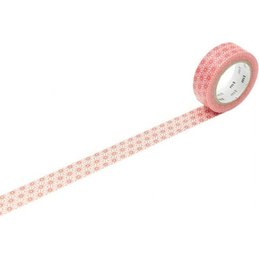 Asanoha Shuaka Washi Masking Tape Roll - Red