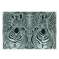 thumbnail image 3 of Zebra Print Cutting Board, Illustration Pattern Zebras Skins Background Blended over Zebra Body Heads, Decorative Tempered Glass Cutting and Serving Board, Small Size, Black White, by Ambesonne, 3 of 5