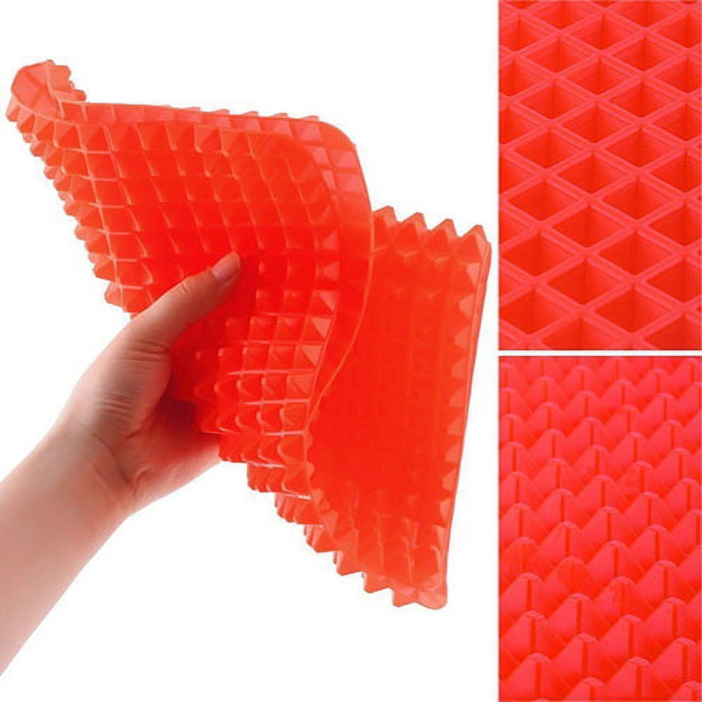 Grandest Birch 3PCS Kitchen Pyramid Pan Non-Stick Silicone Cooking Mat Oven Baking Tray Sheet,1pc