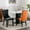 Black+Orange, variant on Dining Chairs Set of 2, Upholstered High-End Tufted Dining Room Chair with Back Ring and Nailhead Trim, Modern Velvet Kitchen Chairs with Solid Wood Legs for Kitchen, Home,Light Blue
