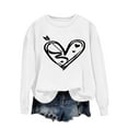 thumbnail image 4 of BEFOKA Long Sleeve Cute Shirts For Women Valentine'S Day Crew Neck Sweatshirts Love Heart Printed Ladies Blouses Womens Top Pullover Sweatshirt Graphic T-Shirtstrendy Tunic Outfits Clothes, 4 of 5