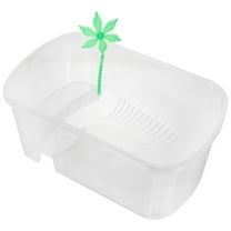 Amosfun plastic turtle tank Plastic for Pet Reptile Home Pet Care 1Set