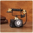 thumbnail image 3 of Advancent Modelo de teléfono de resina, de cabina de montaje en pared para el hogar, teléfono antiguo decorativo, decoración vintage para el Decoración del hogar negro, 3 of 6