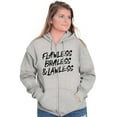 thumbnail image 4 of Flawless Braless Lawless Attitude Zip Hoodie Sweatshirt Women Brisco Brands S, 4 of 6