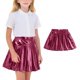 thumbnail image 2 of Faldas plisadas para niñas Color sólido Partido de baile brillante Falda de moda casual para niños Faldas de baile para niñas, 2 of 9