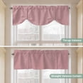 thumbnail image 5 of Vintage Nude Pink Tie Up Valance Curtains for Windows, Kitchen Curtains Window Treatments, Farmhouse Retro Solid Color Linen Texture Short Window Shades Valances for Bedroom Bathroom Cafe 42"x12", 5 of 8