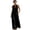 Black-Jumpsuit, variant on Womens Plus Size Jumpsuits Solid Color Halter Neck Sleeveless V Neck Flowy Dress with Pockets Casual Summer Black L