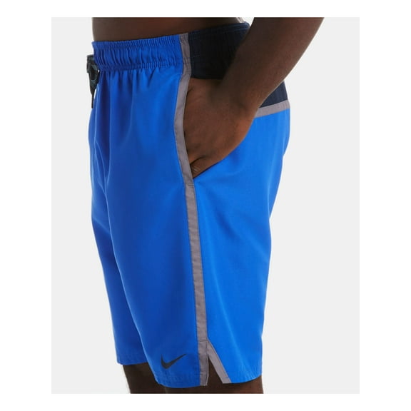 NIKE Mens Blue Drawstring Lined Swim Trunks S