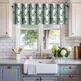 thumbnail image 2 of Rugby Sport Valances for Windows Vintage Dark Green White Striped Classic Abstract Valance Curtains Rod Pocket Bathroom Small Window Treatments for Kitchen Living Room Bedroom, 42"x12", 2 of 7