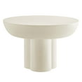 thumbnail image 2 of Caspian Round Concrete Coffee Table in White, 2 of 10