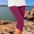 thumbnail image 4 of Casual Women's Trousers Leggings For Women Plus Size High Waisted Yoga Cropped Trousers 2025 Summer Gym Pants,Red Women's Casual Pants M, 4 of 7