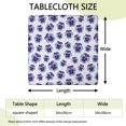 thumbnail image 2 of Pioneer Flower Floral Print Pattern Square Fitted Tablecloth with Elastic Edge,Square Table Cover,Washable Elastic Table Cover for Home Kitchen Party Decor 34"x34", 2 of 6
